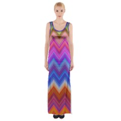 Pattern Chevron Zigzag Background Maxi Thigh Split Dress by Pakrebo