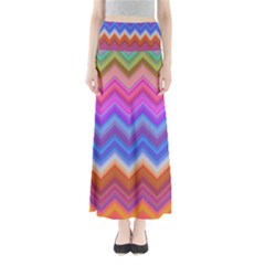 Pattern Chevron Zigzag Background Full Length Maxi Skirt by Pakrebo