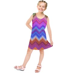 Pattern Chevron Zigzag Background Kids  Tunic Dress by Pakrebo