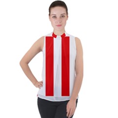 Flag Of Allies Of World War Two Mock Neck Chiffon Sleeveless Top by abbeyz71