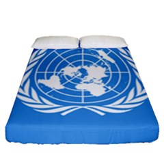 Flag Of United Nations Fitted Sheet (queen Size) by abbeyz71