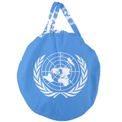 Flag Of United Nations Giant Round Zipper Tote by abbeyz71