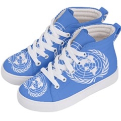 Flag Of United Nations, 1945-1947 Kids  Hi-top Skate Sneakers by abbeyz71