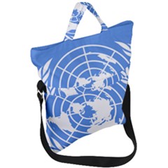 Square Flag Of United Nations Fold Over Handle Tote Bag by abbeyz71