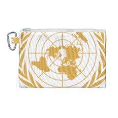 Emblem Of United Nations Canvas Cosmetic Bag (large) by abbeyz71