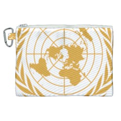 Emblem Of United Nations Canvas Cosmetic Bag (xl) by abbeyz71