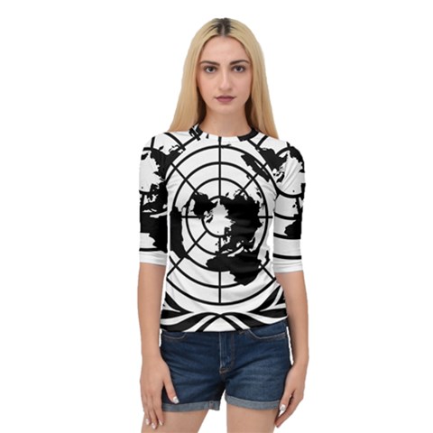 Emblem Of United Nations Quarter Sleeve Raglan Tee by abbeyz71