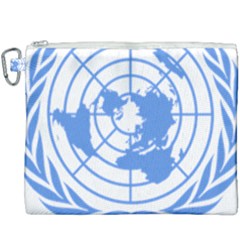 Blue Emblem Of United Nations Canvas Cosmetic Bag (xxxl) by abbeyz71