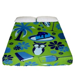 Self Care Goals (green) Fitted Sheet (queen Size) by TransfiguringAdoptionStore