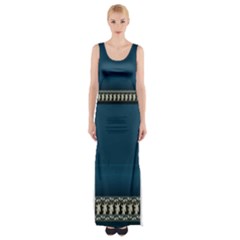 Anunnaki Maxi Thigh Split Dress by DoniainArt