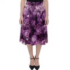 Amethyst Purple Violet Geode Slice Classic Midi Skirt