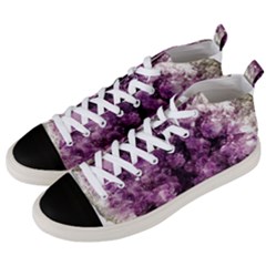 Amethyst Purple Violet Geode Slice Men s Mid-top Canvas Sneakers by genx