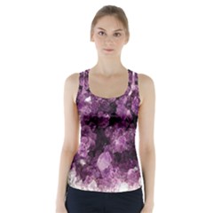 Amethyst Purple Violet Geode Slice Racer Back Sports Top by genx