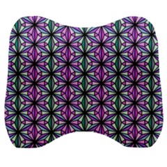 Geometric Patterns Triangle Seamless Velour Head Support Cushion by Pakrebo