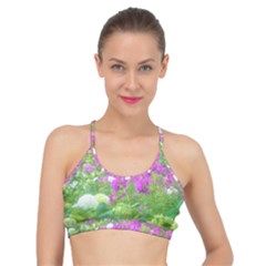 Annabella Hydrangeas And Purple Garden Landscape Basic Training Sports Bra by myrubiogarden