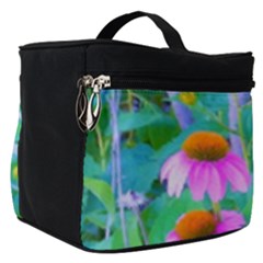White And Purple Coneflowers And Yellow Rudbeckia Make Up Travel Bag (small) by myrubiogarden