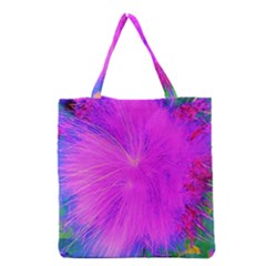 Psychedelic Purple Garden Milkweed Flower Grocery Tote Bag