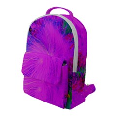 Psychedelic Purple Garden Milkweed Flower Flap Pocket Backpack (large) by myrubiogarden