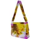 Purple, Pink And White Dahlia With A Bright Yellow Center Full Print Messenger Bag View2