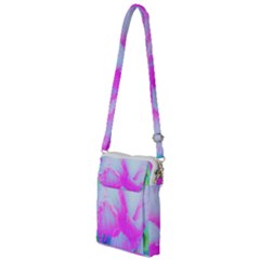 Abstract Pink Hibiscus Bloom With Flower Power Multi Function Travel Bag by myrubiogarden