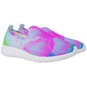 Abstract Pink Hibiscus Bloom With Flower Power Men s Slip On Sneakers View3