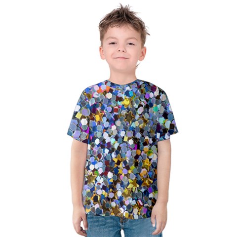 New Years Shimmer Kids  Cotton Tee by WensdaiAmbrose