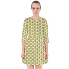 A Hexagonal Pattern Smock Dress by Pakrebo