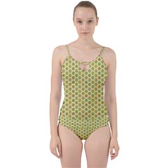 A Hexagonal Pattern Cut Out Top Tankini Set by Pakrebo