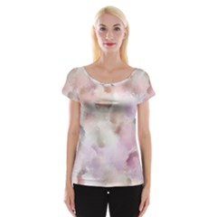 Abstract Watercolor Seamless Cap Sleeve Top by Pakrebo