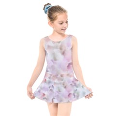 Abstract Watercolor Seamless Kids  Skater Dress Swimsuit by Pakrebo