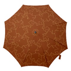 Autumn Leaves Repeat Pattern Hook Handle Umbrellas (large) by Pakrebo