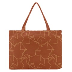 Autumn Leaves Repeat Pattern Zipper Medium Tote Bag by Pakrebo