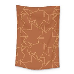 Autumn Leaves Repeat Pattern Small Tapestry by Pakrebo