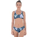 Butterfly Pattern Dead Death Rose Criss Cross Bikini Set View1