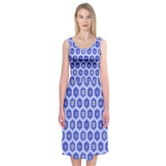 A Hexagonal Pattern Midi Sleeveless Dress by Pakrebo