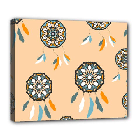 Dreamcatcher Pattern Pen Background Deluxe Canvas 24  X 20  (stretched)