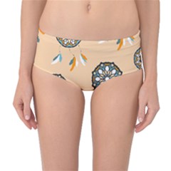 Dreamcatcher Pattern Pen Background Mid-waist Bikini Bottoms