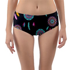 Dreamcatcher Seamless American Reversible Mid-waist Bikini Bottoms by Pakrebo