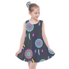 Dreamcatcher Seamless American Kids  Summer Dress by Pakrebo
