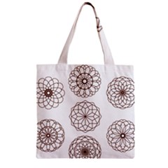 Graphics Geometry Abstract Zipper Grocery Tote Bag by Pakrebo