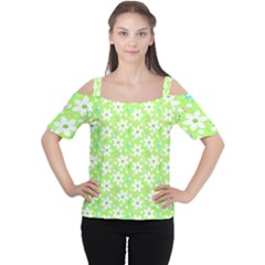 Zephyranthes Candida White Flowers Cutout Shoulder Tee