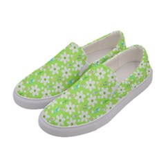 Zephyranthes Candida White Flowers Women s Canvas Slip Ons