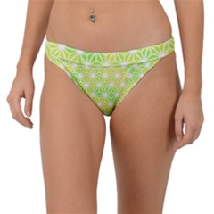 Traditional Patterns Hemp Pattern Green Band Bikini Bottom