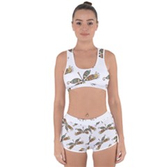 Pattern Dragonfly Background Racerback Boyleg Bikini Set by Pakrebo