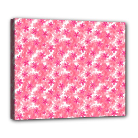 Phlox Spring April May Pink Deluxe Canvas 24  X 20  (stretched)