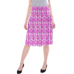 Maple Leaf Plant Seamless Pattern Pink Midi Beach Skirt