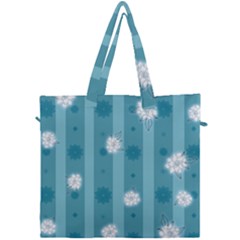 Gardenia Flowers White Blue Canvas Travel Bag by Pakrebo