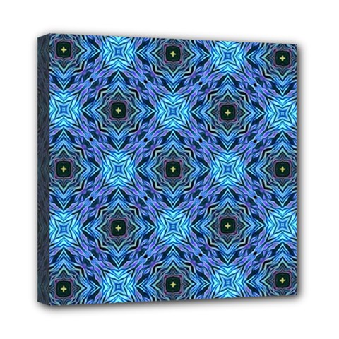 Blue Tile Wallpaper Texture Mini Canvas 8  x 8  (Stretched)