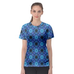 Blue Tile Wallpaper Texture Women s Sport Mesh Tee