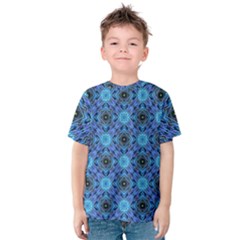 Blue Tile Wallpaper Texture Kids  Cotton Tee